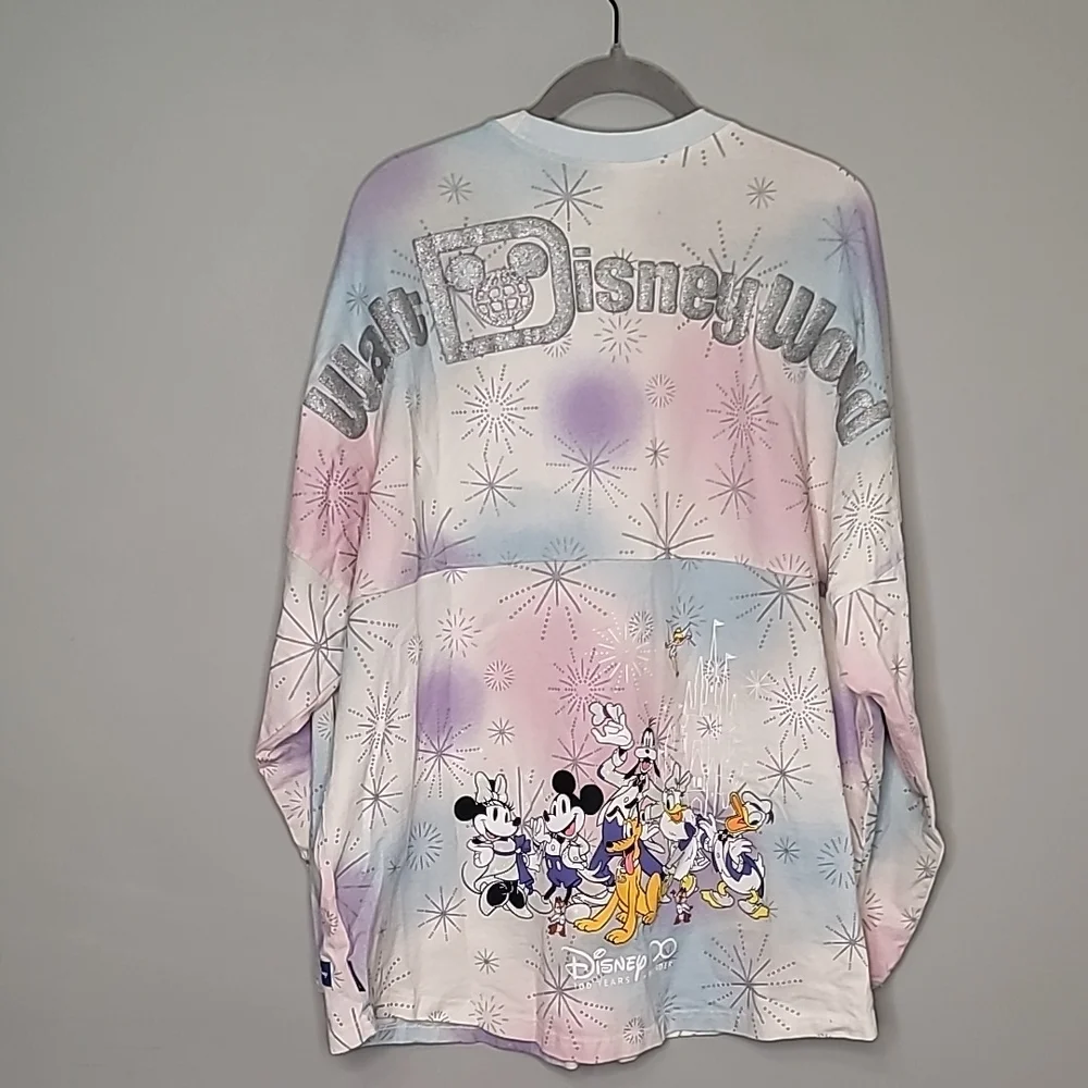 Disney Spirit Jersey 100th anniversary Pastel Tie-Dye long sleeve shirt size XXL - Picture 1 of 12